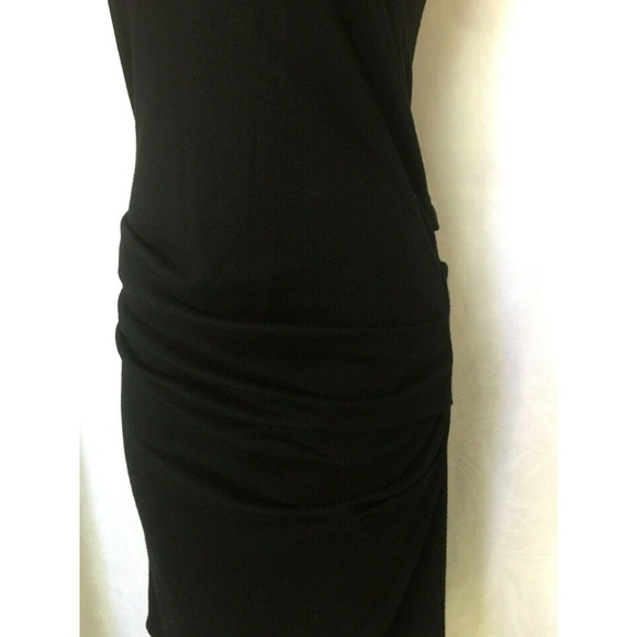 Halston Heritage Sheath Dress Leather Cutout Wool - Picture 5 of 9